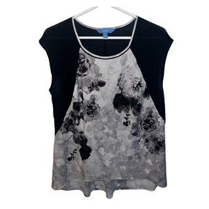 Simply Vera Vera Wang Floral High-Low Blouse Women’s Large - Stylish & Chic